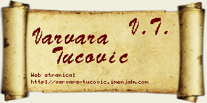 Varvara Tucović vizit kartica